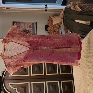 Pink Sheer Paisley Top